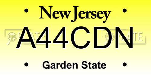 A44CDN New Jersey License Plate