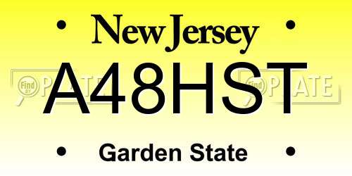 A48HST New Jersey License Plate