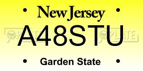 A48STU New Jersey License Plate