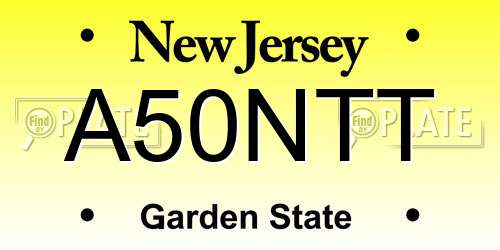 A50NTT New Jersey License Plate
