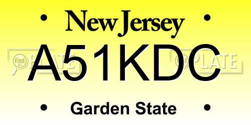 A51KDC New Jersey License Plate