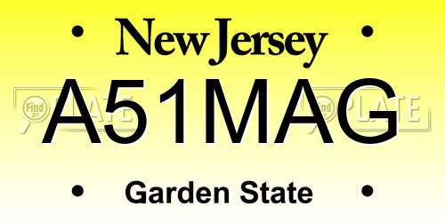 A51MAG New Jersey License Plate