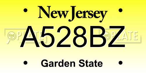 A528BZ New Jersey License Plate