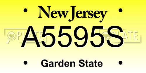 A5595S New Jersey License Plate