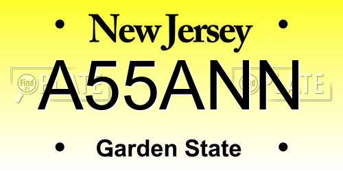 A55ANN New Jersey License Plate