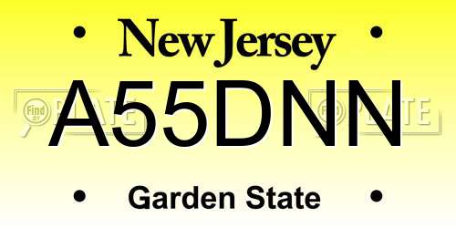 A55DNN New Jersey License Plate