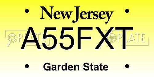 A55FXT New Jersey License Plate