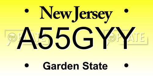 A55GYY New Jersey License Plate