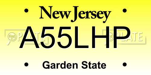 A55LHP New Jersey License Plate