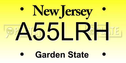 A55LRH New Jersey License Plate