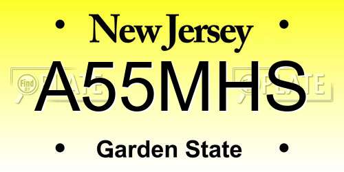 A55MHS New Jersey License Plate