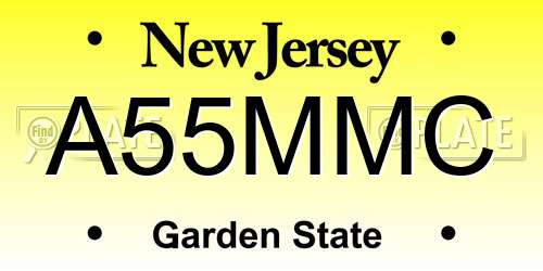 A55MMC New Jersey License Plate