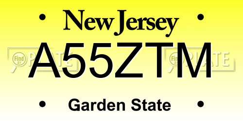 A55ZTM New Jersey License Plate
