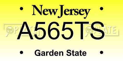 A565TS New Jersey License Plate