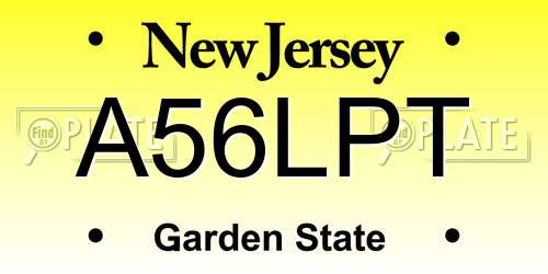 A56LPT New Jersey License Plate