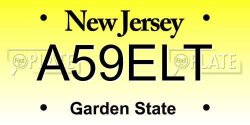 A59ELT New Jersey License Plate