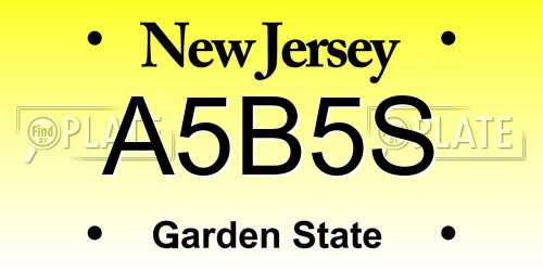 A5B5S New Jersey License Plate
