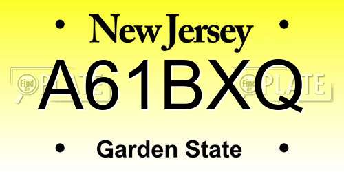 A61BXQ New Jersey License Plate