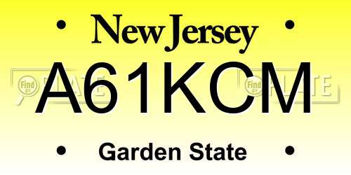 A61KCM New Jersey License Plate