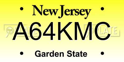 A64KMC New Jersey License Plate