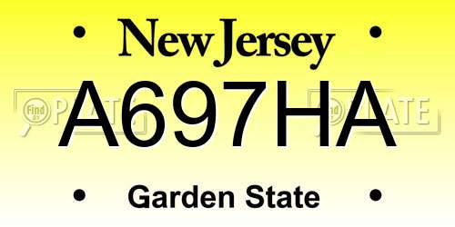 A697HA New Jersey License Plate