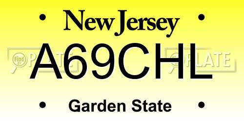 A69CHL New Jersey License Plate