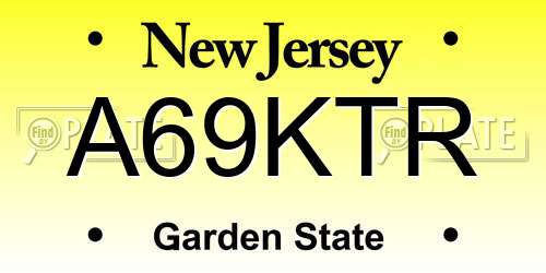 A69KTR New Jersey License Plate