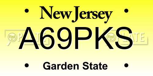 A69PKS New Jersey License Plate