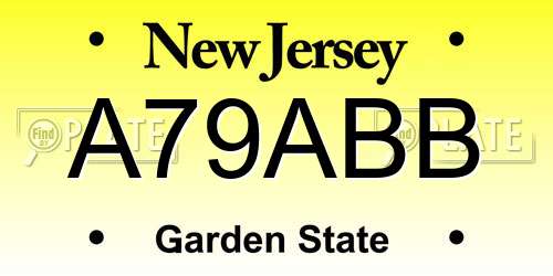 A79ABB New Jersey License Plate