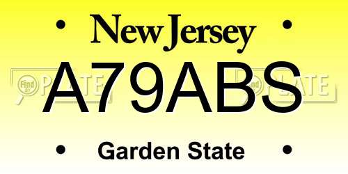 A79ABS New Jersey License Plate