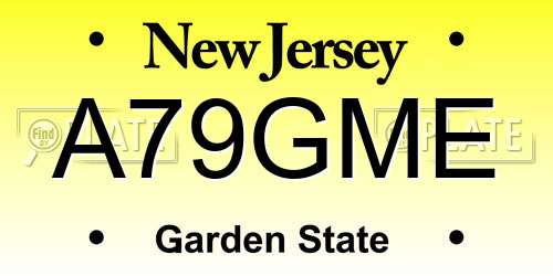 A79GME New Jersey License Plate