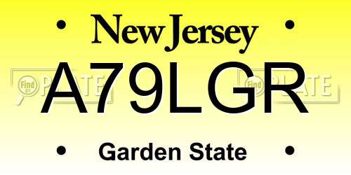 A79LGR New Jersey License Plate