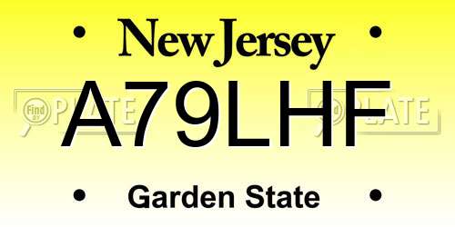 A79LHF New Jersey License Plate