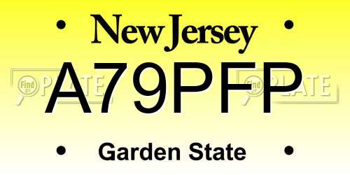 A79PFP New Jersey License Plate