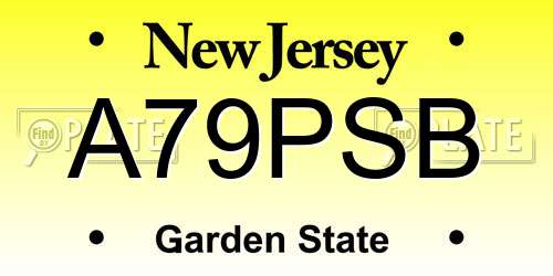 A79PSB New Jersey License Plate