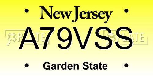 A79VSS New Jersey License Plate
