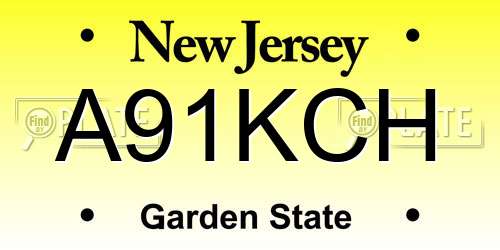 A91KCH New Jersey License Plate