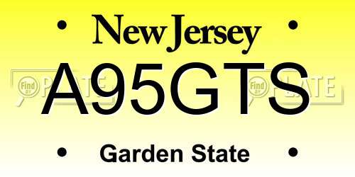 A95GTS New Jersey License Plate