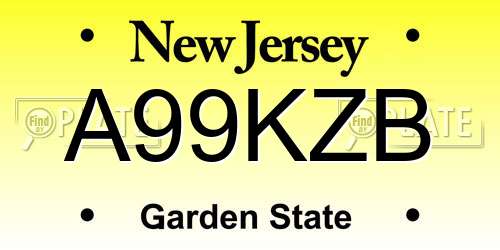 A99KZB New Jersey License Plate