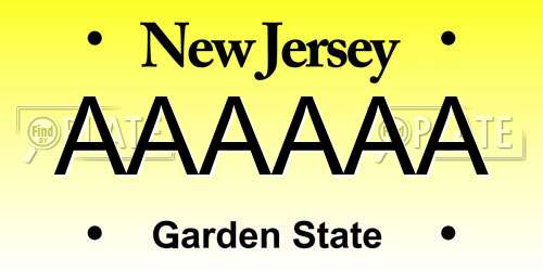 AAAAAA New Jersey License Plate