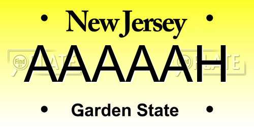 AAAAAH New Jersey License Plate
