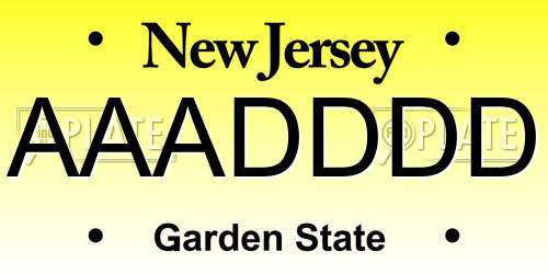 AAADDDD New Jersey License Plate