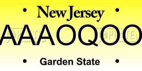 AAAOQOO New Jersey License Plate