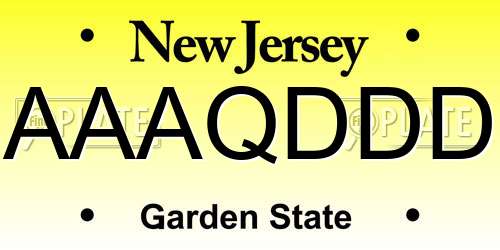 AAAQDDD New Jersey License Plate