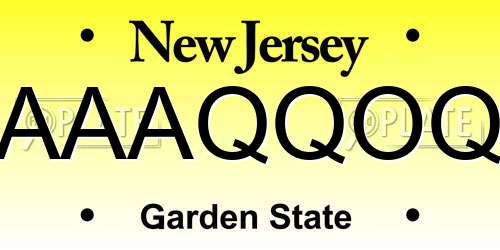 AAAQQOQ New Jersey License Plate