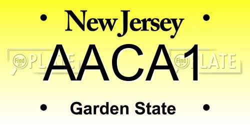 AACA1 New Jersey License Plate