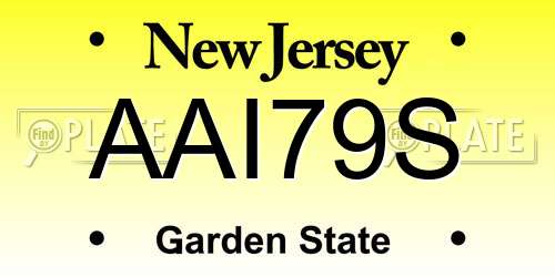 AAI79S New Jersey License Plate