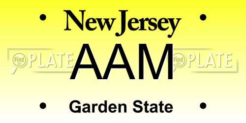 AAM New Jersey License Plate