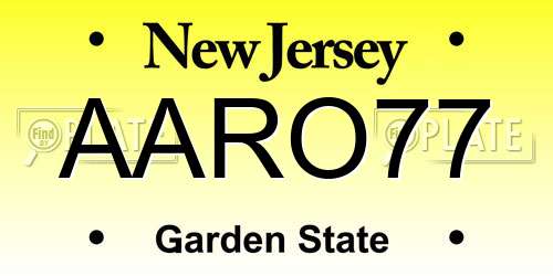 AARO77 New Jersey License Plate
