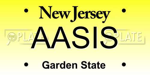AASIS New Jersey License Plate